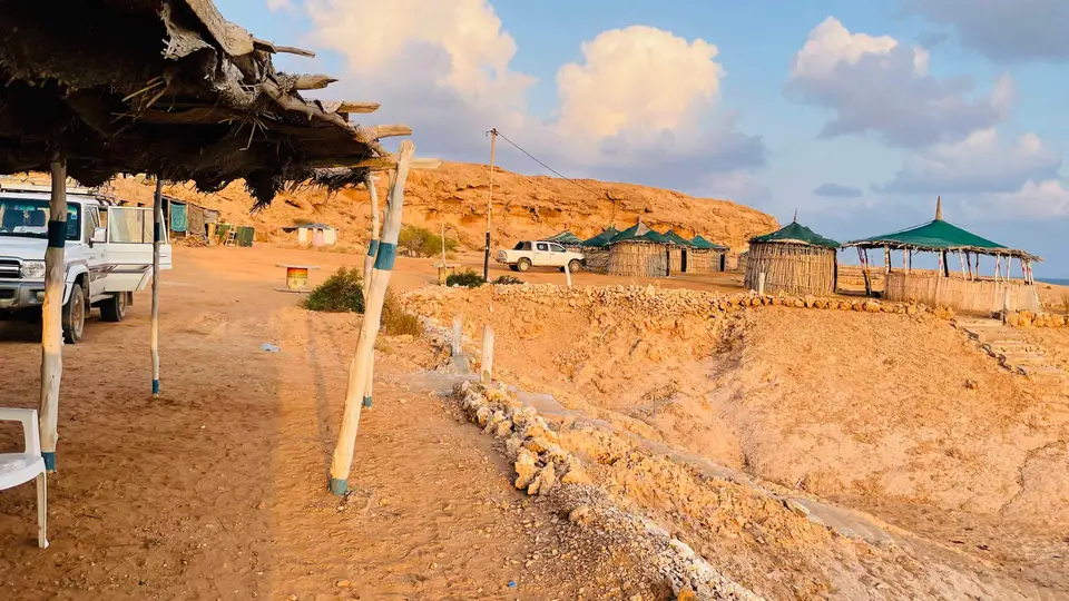 Le campement de Ras Bir, sur le golfe de Tadjoura (Djibouti)